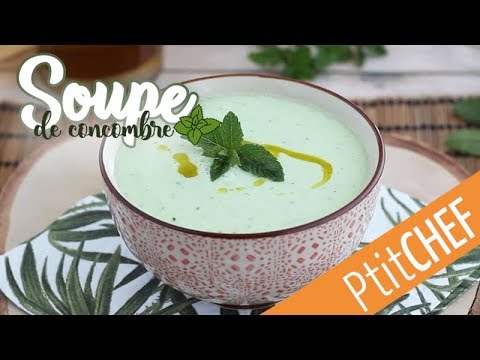 Recette Soupe froide de concombre à la menthe