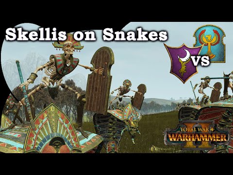 Skellis on Snakes! Gruftkönige vs Dunkelelfen - Multiplayer Total War: Warhammer 2