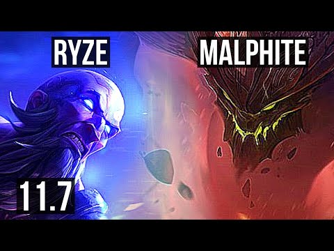 RYZE vs MALPHITE (TOP) | 4/0/2, 500+ games | EUW Master | v11.7