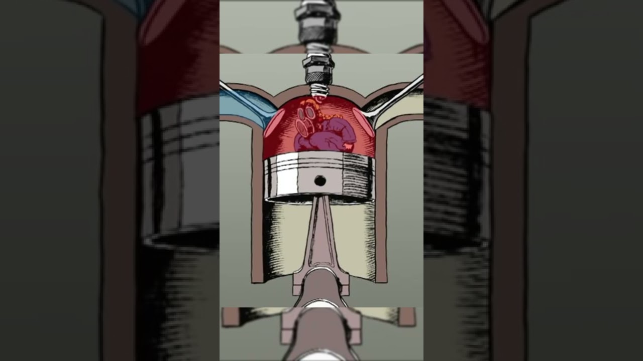 Piston movement in the cylinder on engine #shorts