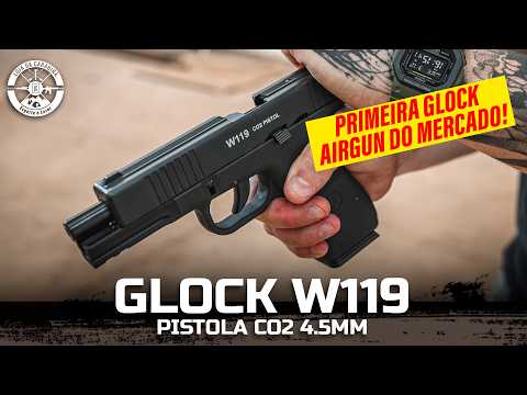 Pistola Airgun Rossi W119 Glock Blowback 4.5mm