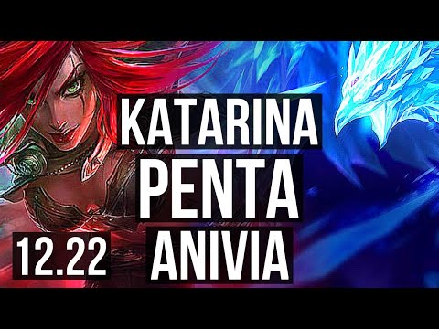 KATARINA vs ANIVIA (MID) | Penta, 800+ games, Legendary, 900K mastery | EUW Diamond | 12.22