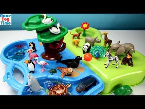 Playmobil 1-2-3 Animals Zoo and Aquarium Playset  Plus Extra Animal Figures