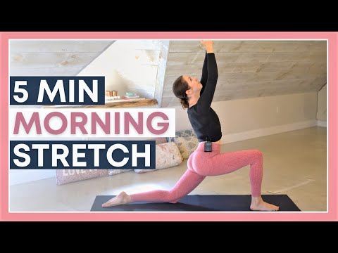 5 min Beginner Morning Yoga Stretches to WAKE UP