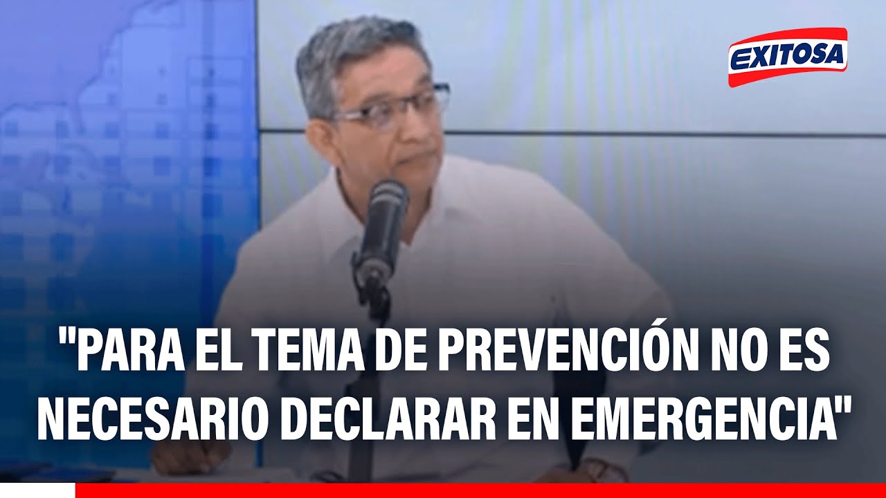 🔴🔵 Oswaldo Moreno: "Para el tema de prevención no es necesario declarar en emergencia"