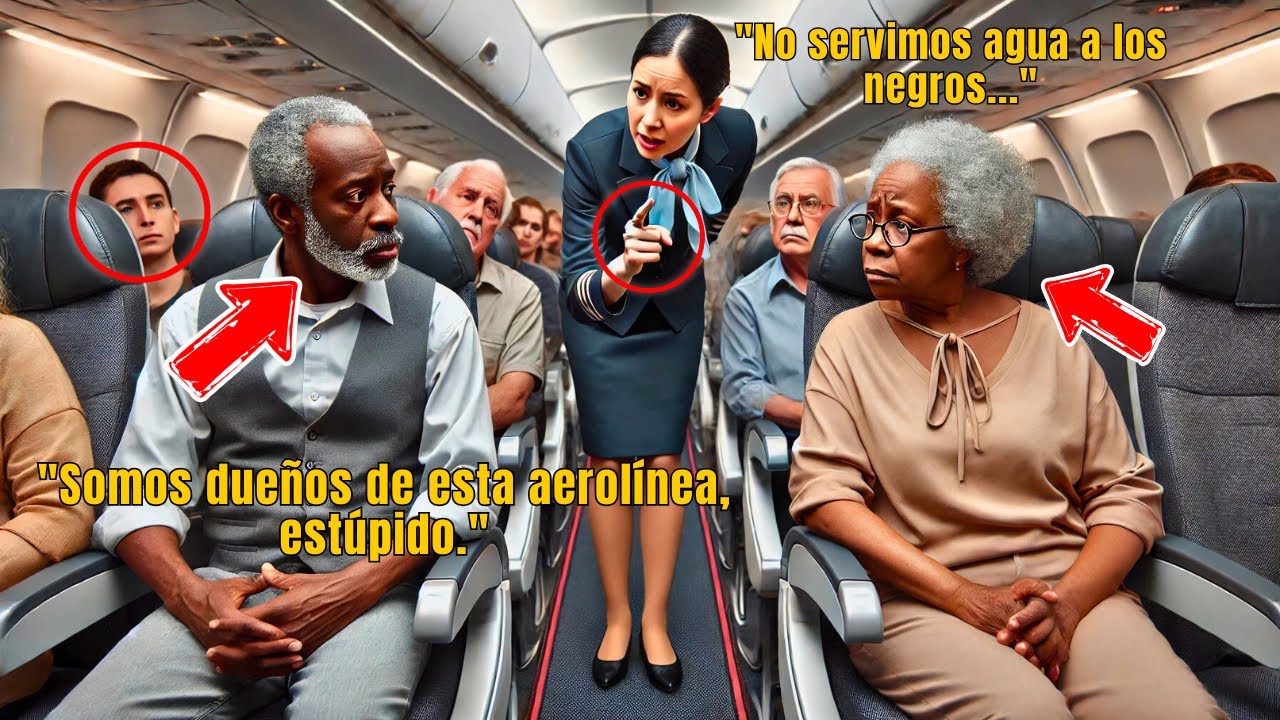 La tripulación niega agua a una pareja negra anciana, sin saber que son dueños de la aerolínea.....