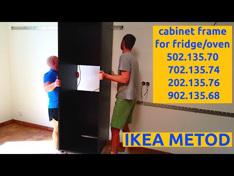 ИКЕА МЕТОД кухни каркас шкафа для холодильника духовки - инструкция по монтажу 702.135.74 202.135.76