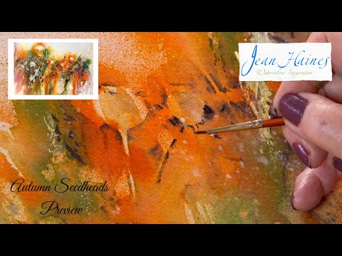 Autumn Seedheads Tutorial Preview with Jean Haines Watercolour Inspiration