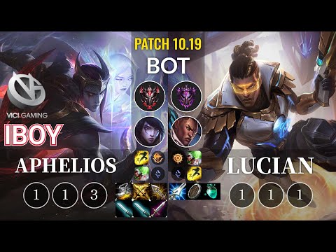 VG iBoy Aphelios vs Lucian Bot - KR Patch 10.19
