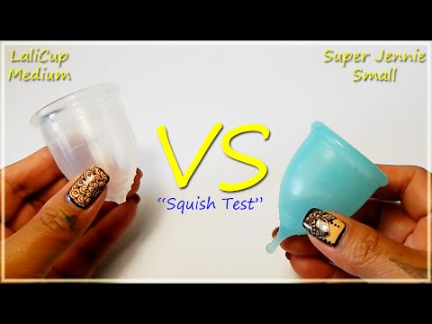 LaliCup Med vs Super Jennie Small "Squish Test" - Menstrual Cups