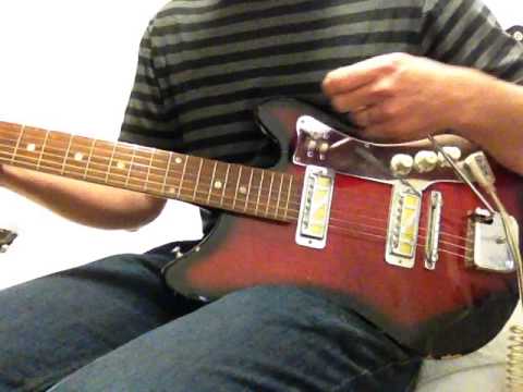Teisco Sekova St. George Jaguar Style 1960's Redburst image 26