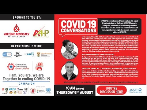 COVID-19 Conversations: Coceka Nogoduka, Jeremy Nel & Helen Rees 6th August 2020