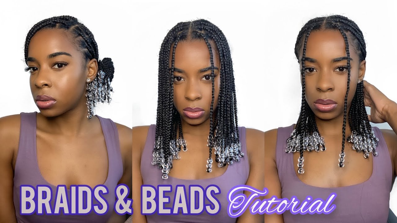 How To: Knotless Braids & Beads Tutorial | Very Detailed | Pre-Parting Prep