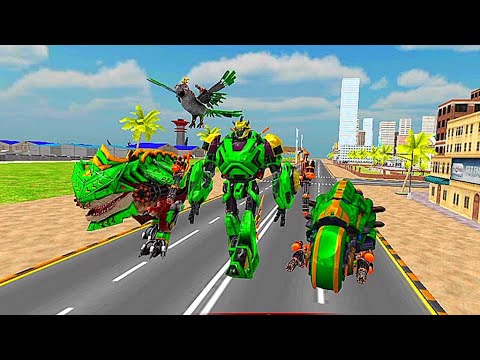 Multi Robot Transform Game 2021: Dinosaur Robot Bike Transform Battle - Android Gameplay