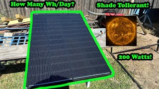 Renogy 200W ShadowFlux Anti-Shading Solar Panel Testing! Shade tolerant! 