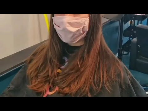 She Walked In With Long Hair and Left With Bobbed Hair ✂️✂️