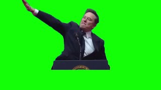 Elon Musk says "thank you" and does a salute green screen
