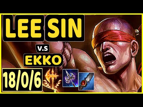 CARIOK (LEE SIN) vs EKKO - 18/0/6 KDA JUNGLE CHALLENGER GAMEPLAY - BR