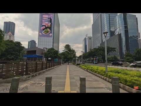 Downtown Jakarta Indonesia | Sudirman in 4K Ultra HD Walk Tour | New Year 2023