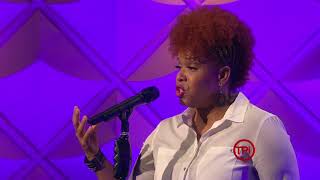 Tina Campbell sings "Too Hard Not To"