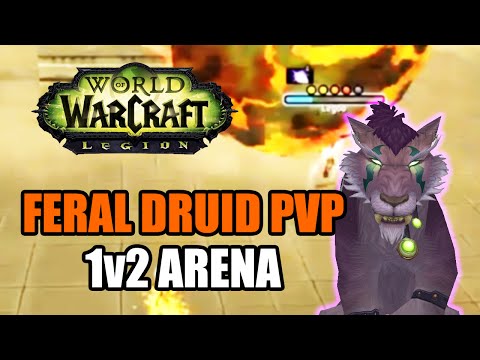 WoW Legion: Feral Druid PvP - 1v2 vs. Havoc Demon Hunter + Fire Mage [World of Warcraft 7.0.3]