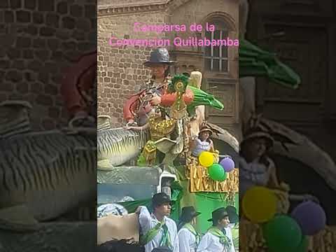 Comparsa de la Convención Quillabamba en la Plaza Mayor de Cusco Perú