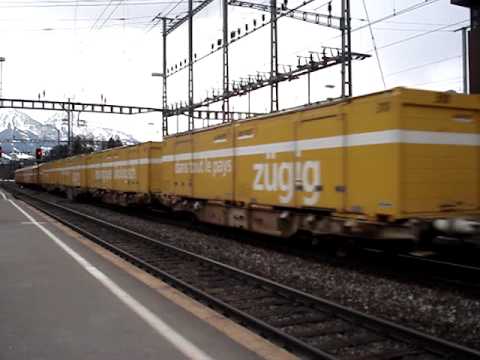 Mail train with 3 Re 6/6 - Arth Goldau Switzerland