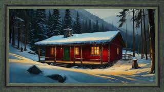 Tv Art Frame, Cozy Winter Cabin Transport | Screensaver | Wallpaper | No Music | 4K