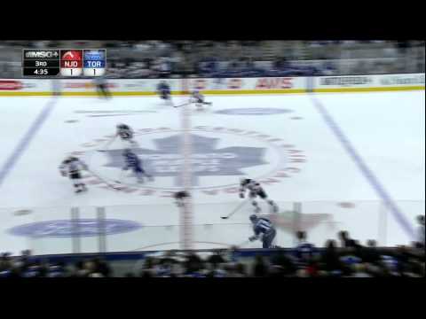 Michael Ryder wrist shot softie goal 1-1 NJ Devils vs Toronto Maple Leafs 11/8/13 NHL Hockey.