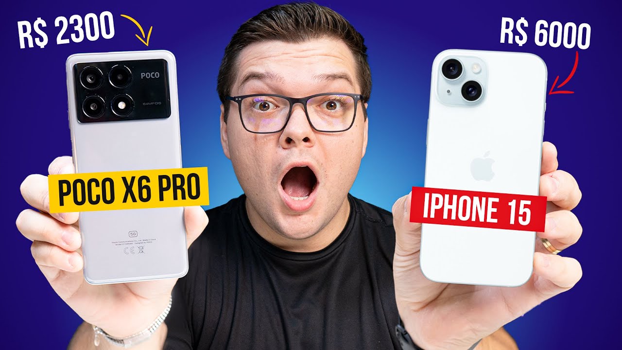 Poco X6 PRO vs iPhone 15! qual é o MELHOR celular? Comparativo