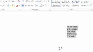How to Put your address on the Right Hand Side of a Letter