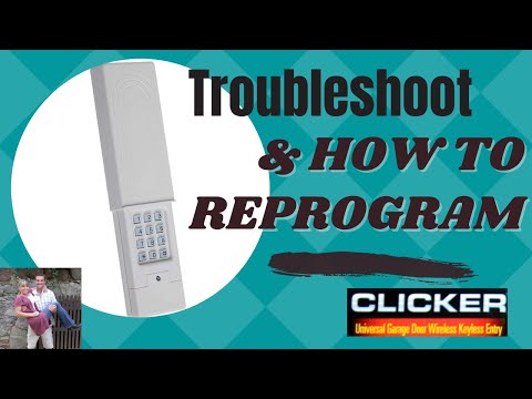 Troubleshoot & Reprogram Universal Clicker Exterior Wall Mount Garage Door Opener #diy #howto #how