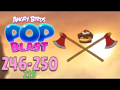 Angry Birds Pop Blast Gameplay Pt 49: Levels 246-250 - Double Pig Leveling