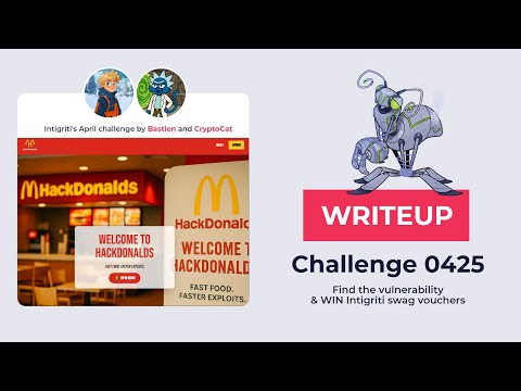 Video walkthrough demonstrating a Next.js middleware auth bypass followed by XXE-based local file read in the HackDonalds Intigriti April 2024 challenge