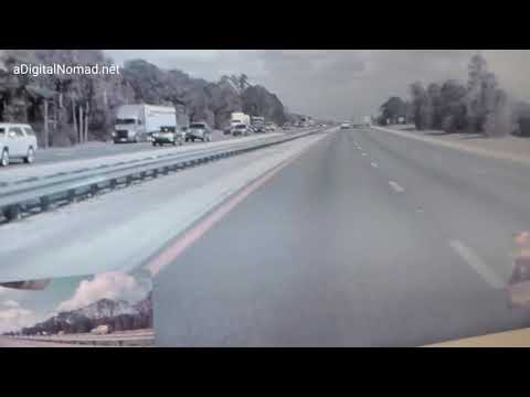 TESLA Cam Captures A U Turn In HEAVY TRAFFIC On THE INTERSTATE