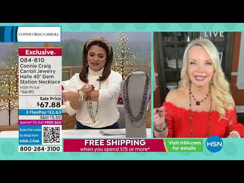 Connie Craig Carroll Jewelry Halle 40" Gemstone Station ...
