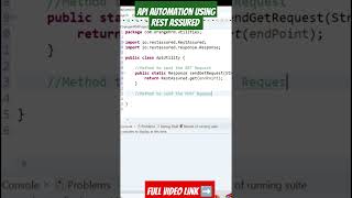 API automation using rest assured #apiautomation #restassured