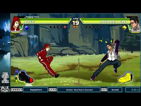 Valuethon 5 - Divekick Story Mode (1 Character) Speedrun by RagingCherry