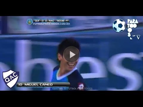 Gol de Caneo. Quilmes 1 - Racing 0. Fecha 16. Torneo Inicial 2013. Fútbol Para Todos