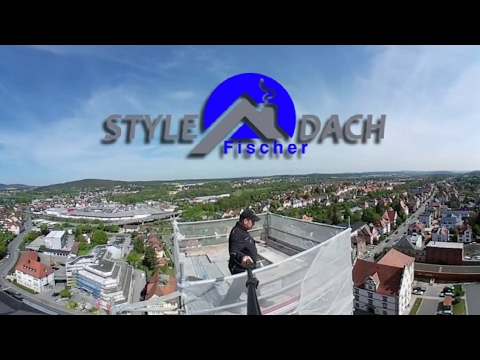 Baustellen Rundgang - Schieferdeckung auf der Martin Luther Kirche Lichtenfels