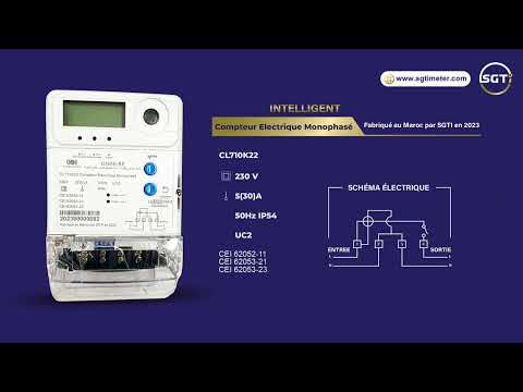 Compteur Electrique Intelligent Monophasé & Triphasé - Fabriqué au Maroc par SGTI en 2023