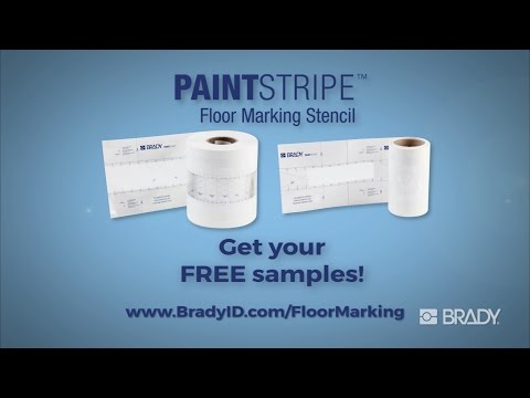 Трафарет Brady PaintStripe для пунктирной напольной разметки краской, полипропилен B-518 видео