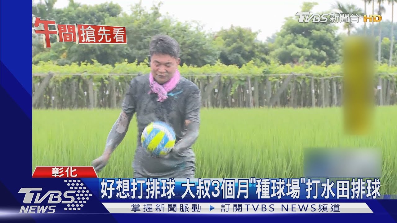 好想打排球 大叔3個月「種球場」打水田排球