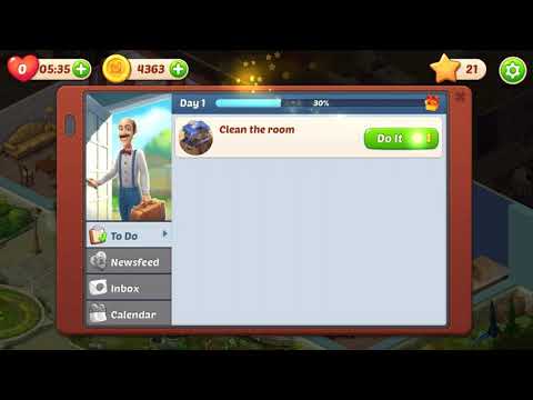 HOMESCAPES Story Walkthrough Gameplay #1 - Hall - Day 1 (iOS, Android)