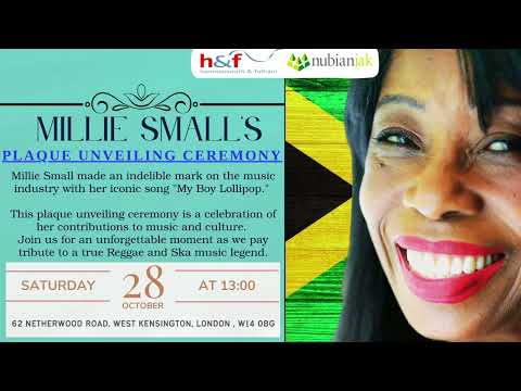 Millie Small Plaque Unveiling Ceremony | Tribute to a Reggae & Ska Music Legend - SAT 28th OCT 2023