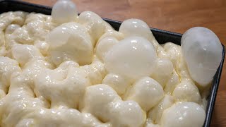 구멍 뽕뽕 슬라임 같은 빵 포카치아 ::무반죽빵