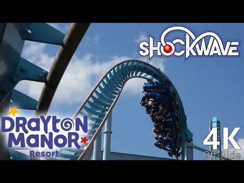 Shockwave - 4K UHD Off-Ride - Drayton Manor - Intamin Stand up Coaster - Cinematic