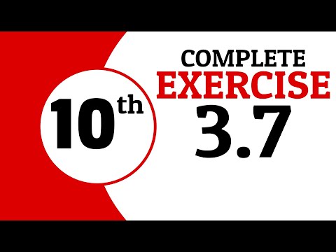Exercise 3.7 - 10th Class Math | Waqas Nasir