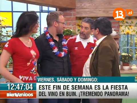 PROMOCIONAN FIESTA DEL VINO BUIN 2015 EN BIENVENIDO POR CANAL 13