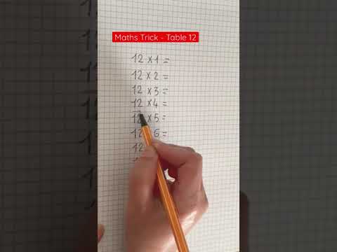 Astuce Maths - Table de multiplication de 12